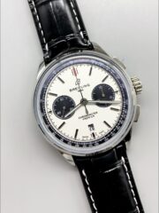 Breitling Premier B01 Chronograph Men’s Watch, Silver Panda Dial, Leather Strap(1:1 Super Clone) - Image 2