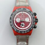 Rolex Daytona Edition Watch in Red Dial Red Carbon Casing (1:1 Super Clone)