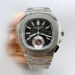 Patek Philippe Nautilus 5980 Chronograph Steel Case in Black Dial (1:1Super Clone)