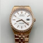 RoleRolex Land-Dweller 127335 Steel Honeycomb Rose Gold 40MM(1:1 Super Clone)