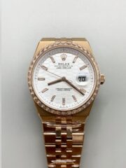 RoleRolex Land-Dweller 127335 Steel Honeycomb Rose Gold 40MM(1:1 Super Clone)