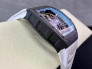 Replica Richard Mille RM055 NTPT Carbon Fiber Light Blue Skeleton Dial Super Clone Watch - Image 6
