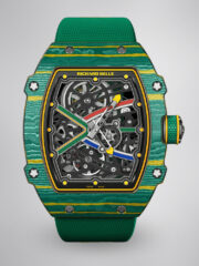Best Replica Richard Mille RM 67-02 Skeleton Dial Watch With Green Fabric Strap