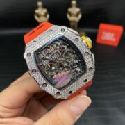 Replica Richard Mille RM 11-03 Men’s Watch with Diamond Bezel And Skeleton Dial Design - Image 3