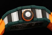 Best Richard Mille RM 21-02 Tourbillon Aerodyne Replica Watch - Orange Leather Strap - Image 7