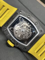 Swiss Replica Richard Mille RM 35-02 Watch For Men – Skeleton Dial, Yellow Rubber Strap, Luxury Sport Design - Image 9