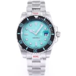 Rolex Submariner PARAKEET Custom Watch – Gradient Green Dial, Carbon Fiber Bezel, Stainless Steel