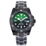 Rolex Submariner PARAKEET – Custom Black Carbon Fiber Bezel, Gradient Green Dial, 904L Steel by Official Store