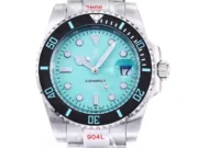 Rolex Submariner PARAKEET Custom Watch – Gradient Green Dial, Carbon Fiber Bezel, Stainless Steel - Image 2