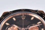 Rolex Daytona Watch – Black Dial with Rubber Strap - Image 3