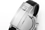 Rolex Daytona – Black Dial, Stainless Steel Case, Rubber Strap Watches Chronograph - Image 6