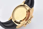 Rolex Daytona 116518 Gold Engraved Natural Cloud Mother-of-Pearl Dial Watches with Black Rubber Strap - Image 8