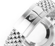 Rolex Datejust 41mm Watch – Silver Dial, Diamond Markers, Stainless Steel Jubilee Bracelet Rolex - Image 9